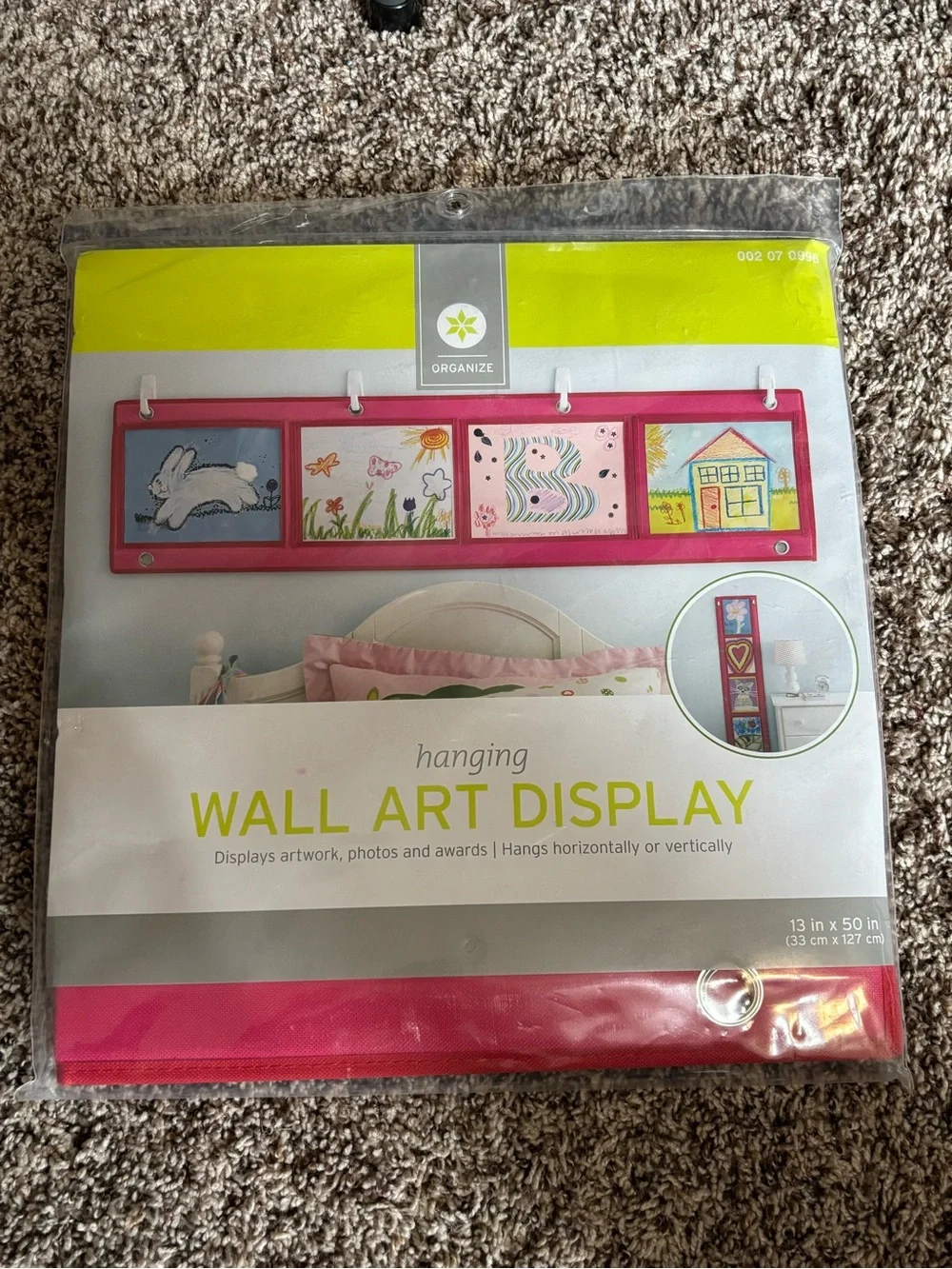 Brand New Hanging Wall Art Display 13”x50”